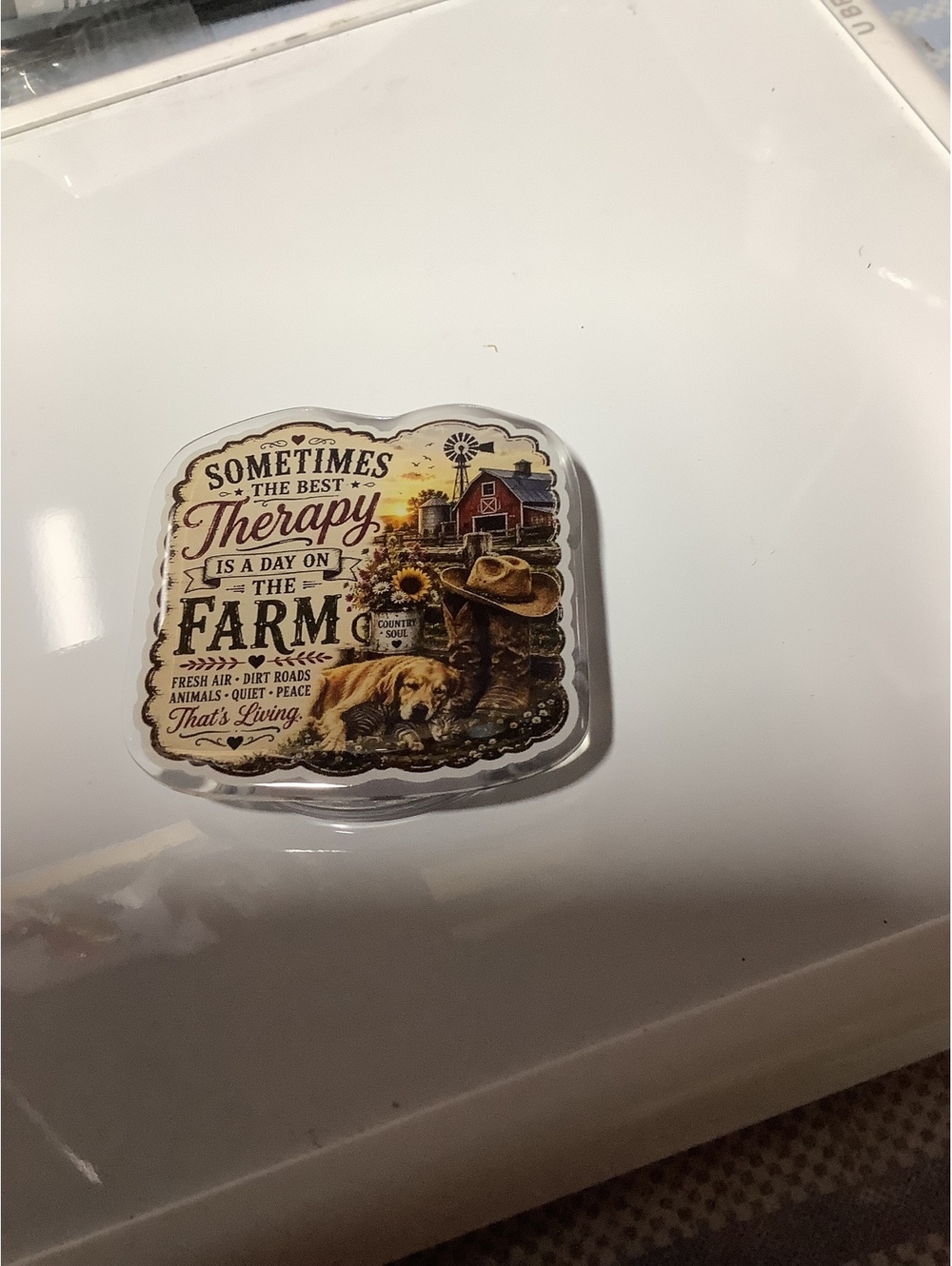 Farm-Themed Phone Grip Socket Stand